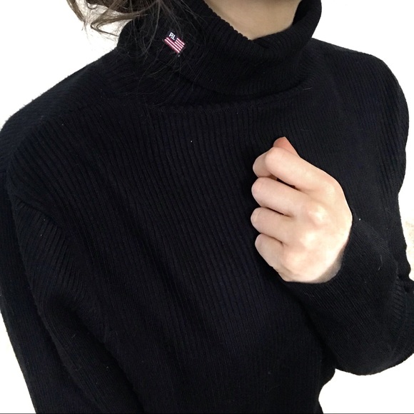 Ralph Lauren Sweaters - Vintage • 90s Ralph Lauren Flag Emblem Turtleneck